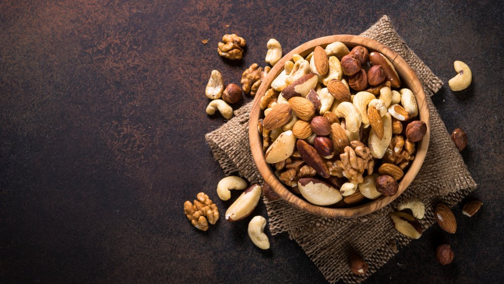 Various nuts in a bowl