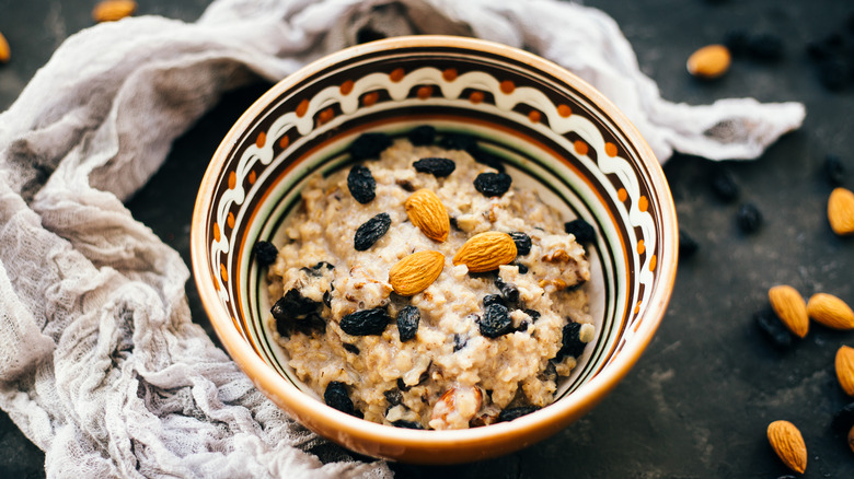 cooked millet with nuts and raisins