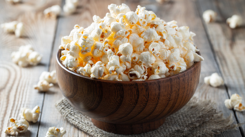 Popcorn in a bowl