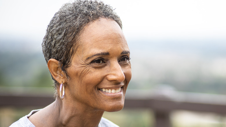 Older woman smiling