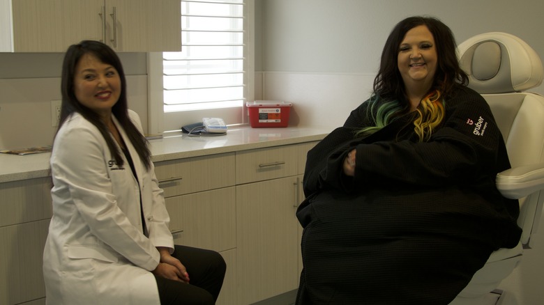 Dr. Gruber and patient smiling