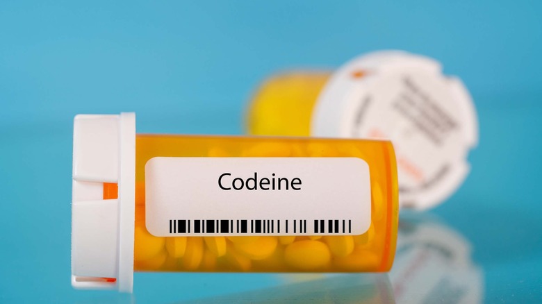 Codeine pills in prescription bottle