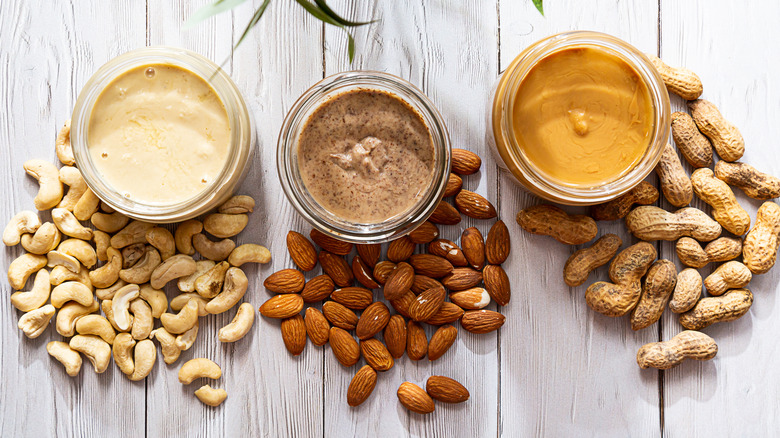 cashew, almond, and peanut butters