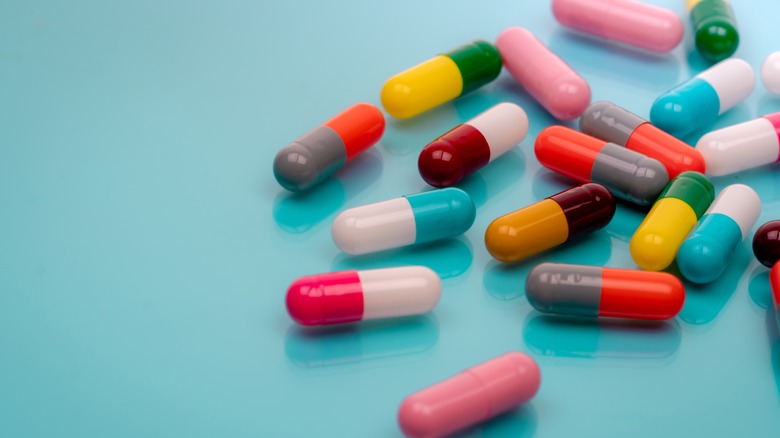 assorted antibiotic pills 