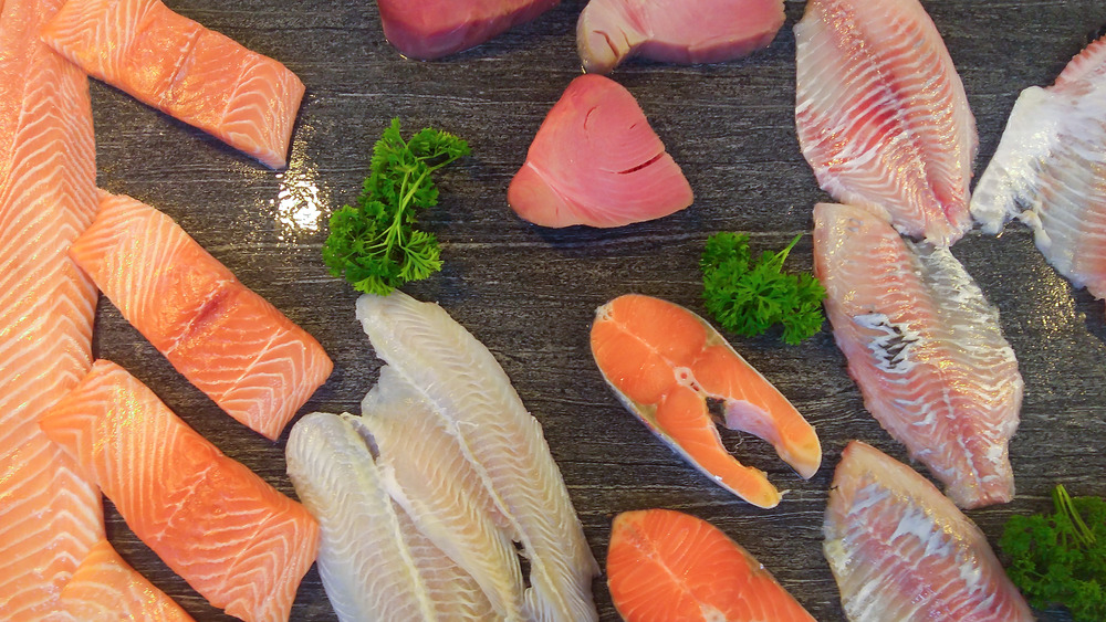 Overview of seafood fillets