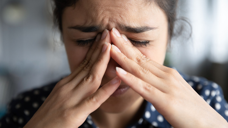 frustrated young woman with anxiety