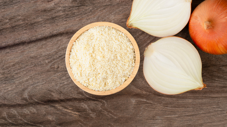 chopped onions in a bowl 