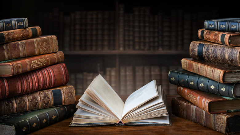 stacks of books