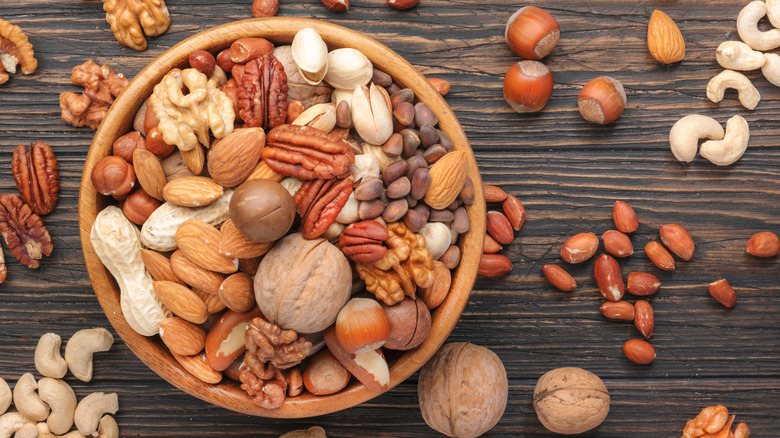 Bowl of mixed nuts 