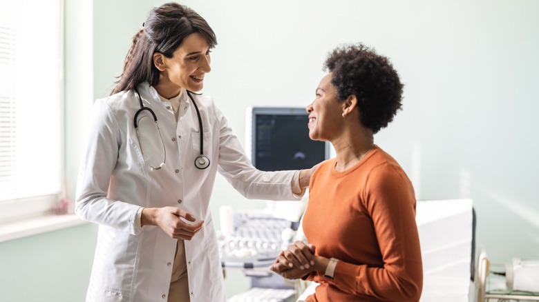 female mental health doctor with female patient