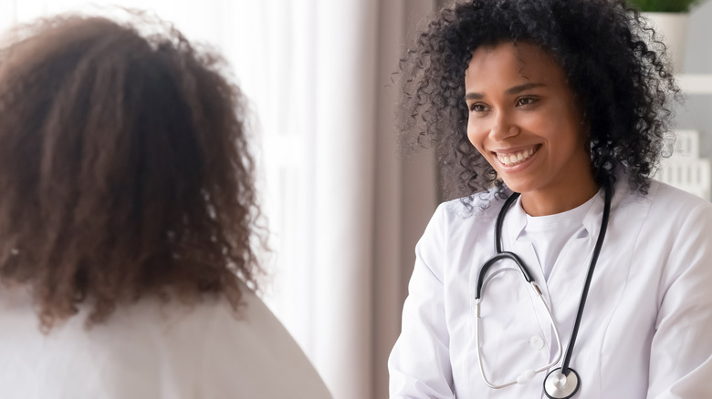 Doctor talking to a patient