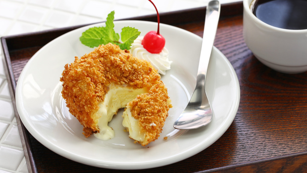 fried ice cream with coffee