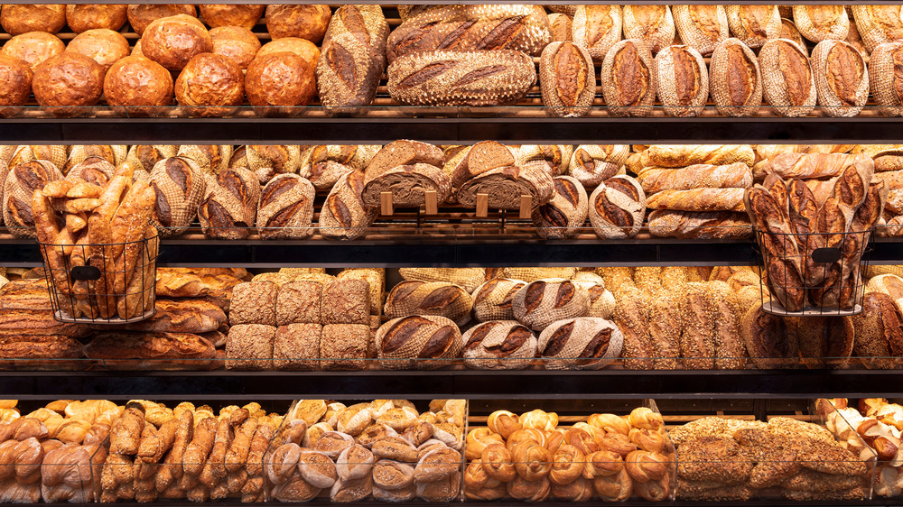 loaves of bread in a shop