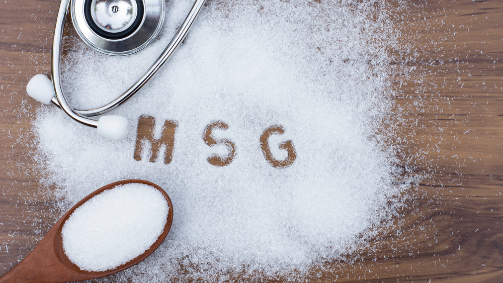 MSG spelled out in monosodium glutamate