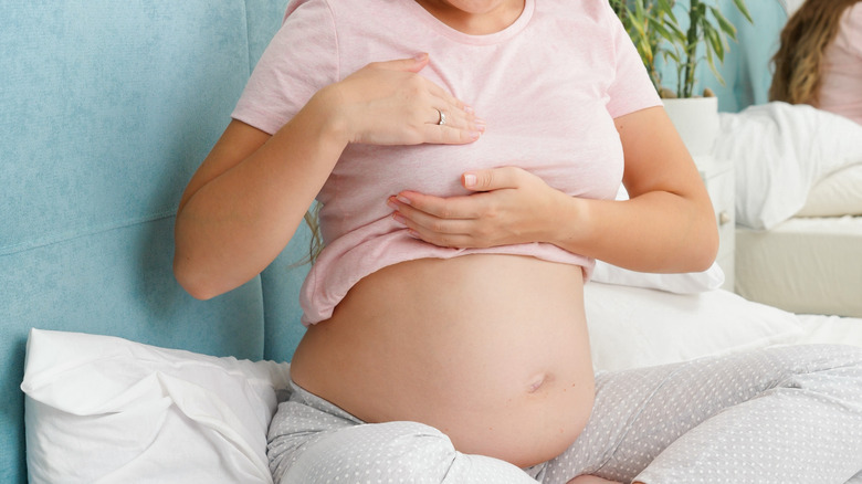 pregnant breast examination