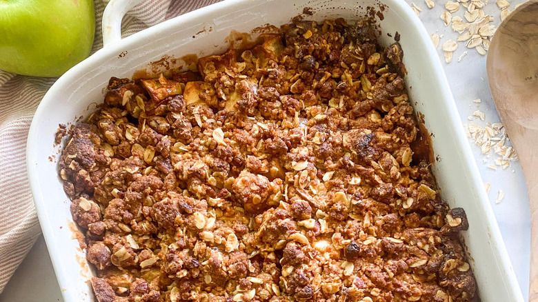 vegan apple crisp baked