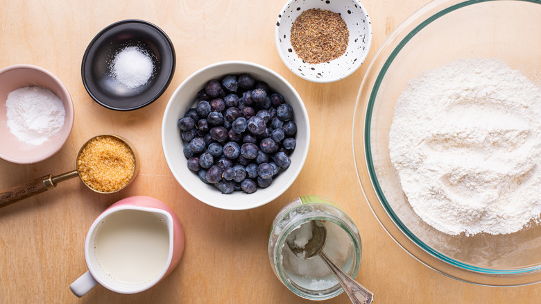 ingredients for vegan blueberry scones