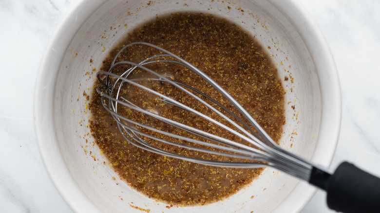 whisk ingredients for flax egg