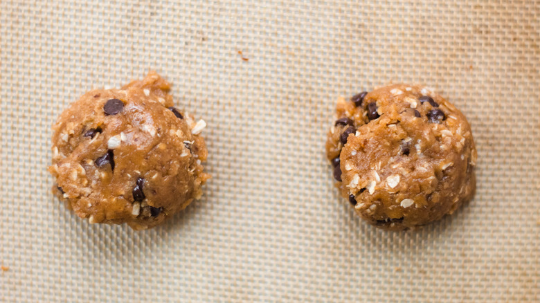 cookies on baking sheet 