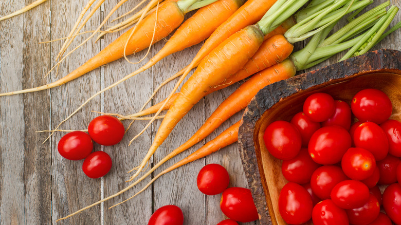 Carrots and tomatoes 