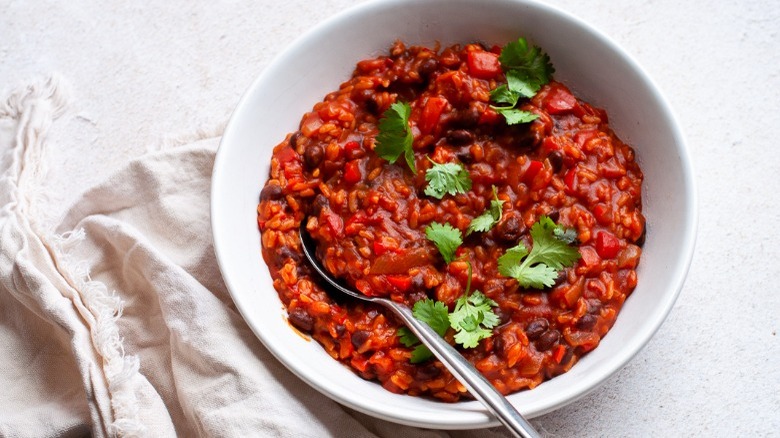 bowl of vegetarian jambalaya