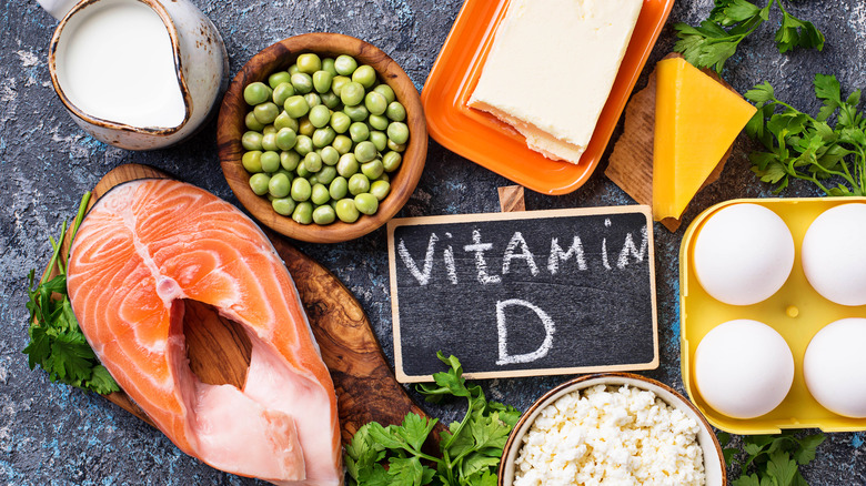 assortment of food with vitamin d 