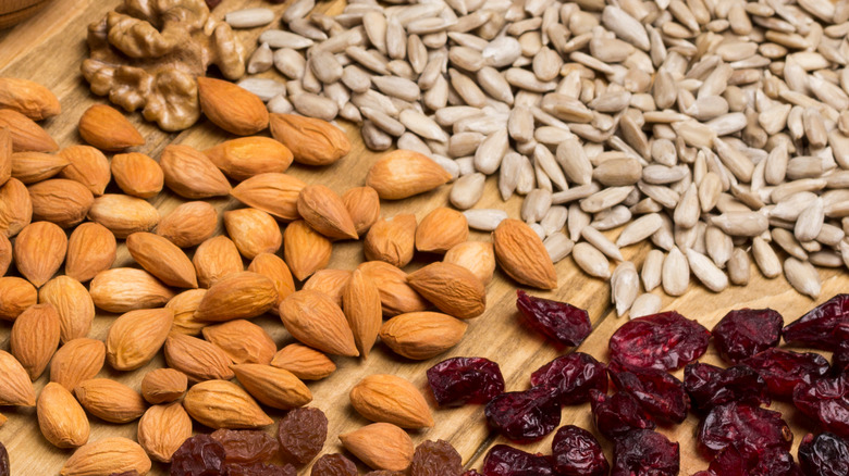 almonds and pine nuts