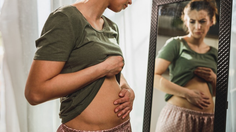 woman with bloated stomach