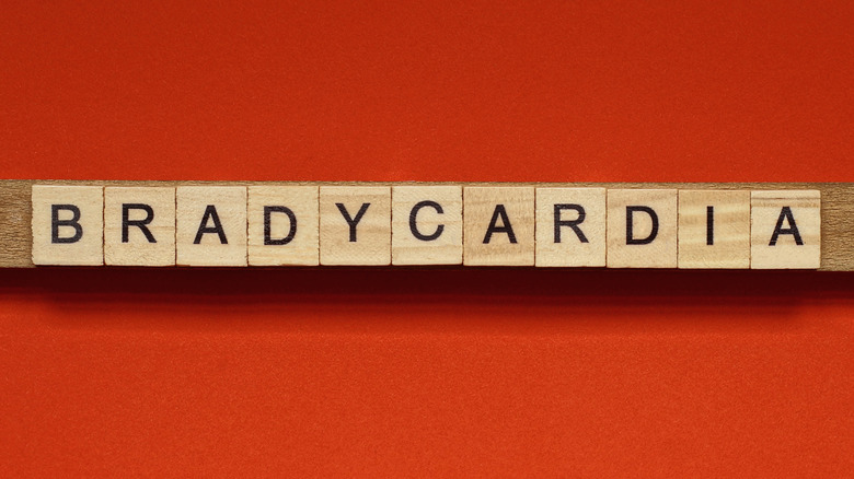 "bradycardia" spelled out with wooden blocks