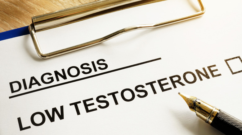 low testosterone diagnosis on medical chart