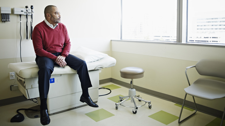 man in doctor's office