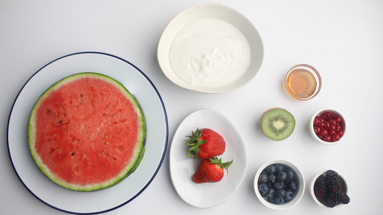 ingredients to make watermelon pizza