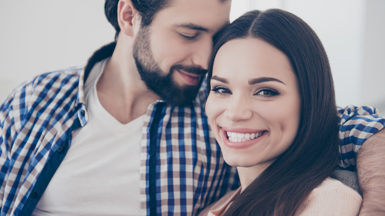 Man looking at woman lovingly