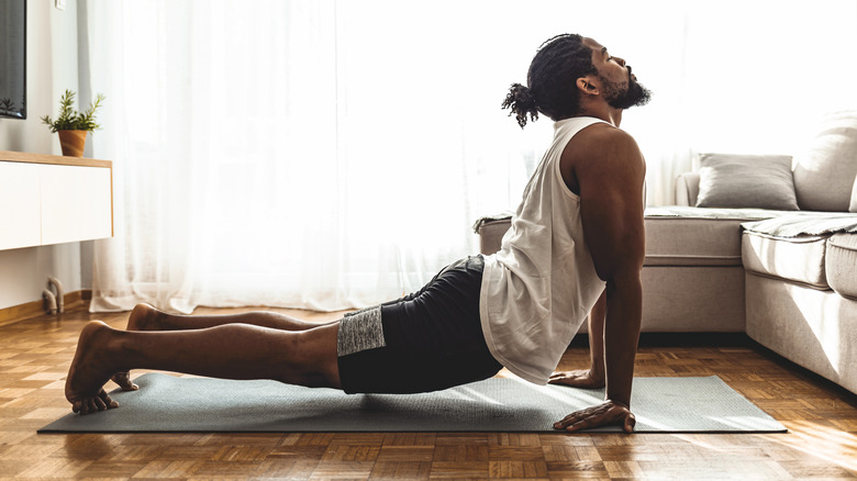 Man doing yoga