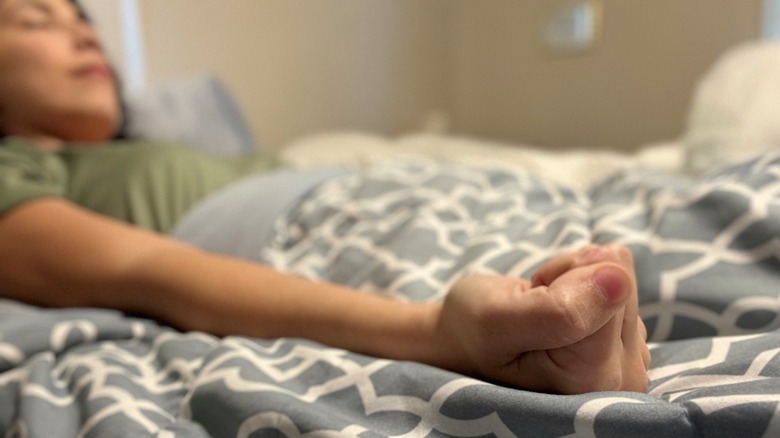 woman practicing progressive relaxation technique