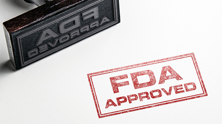 FDA approved stamped on paper
