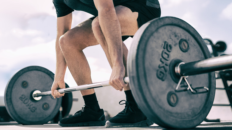 Person lifting weights