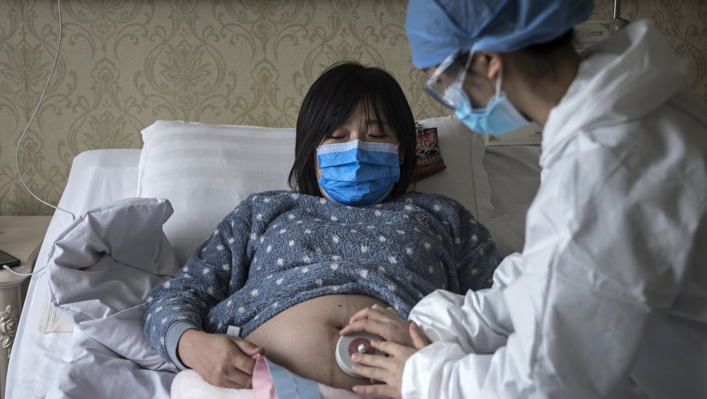 Woman in hospital