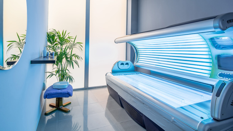 tanning bed in a beauty salon