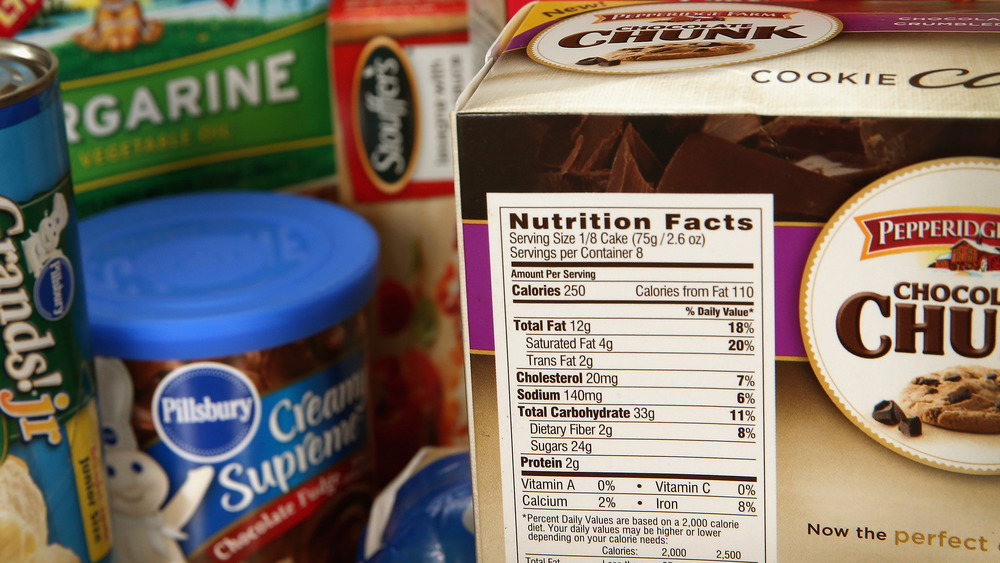 label with trans fats