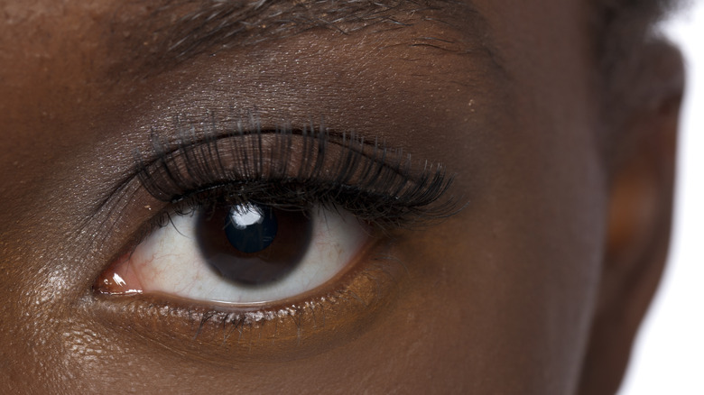 Close up on woman's eye