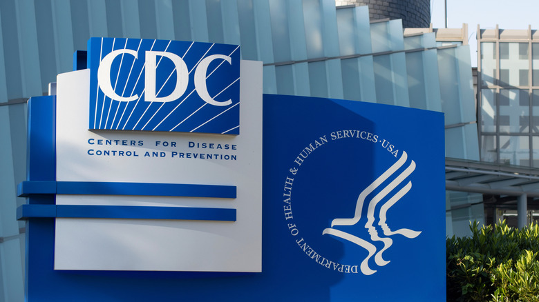 CDC logo in front of the CDC building