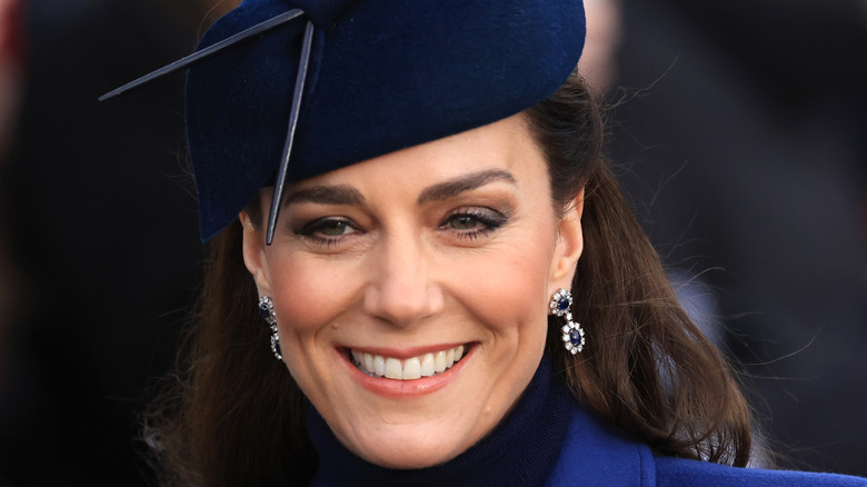 Kate Middleton smiling at public event