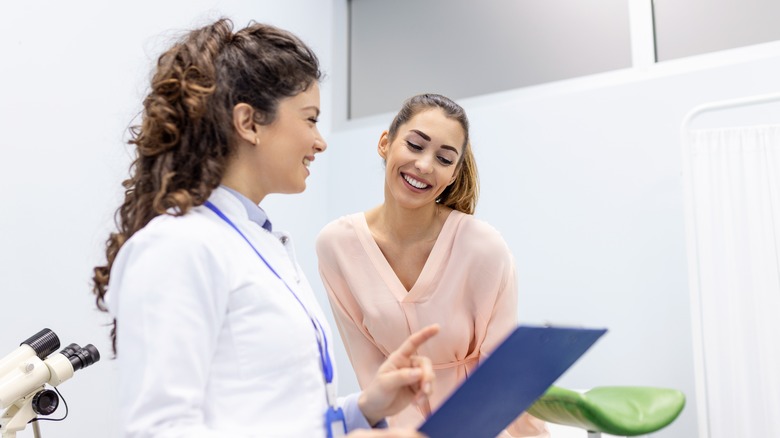 gynecologist with patient