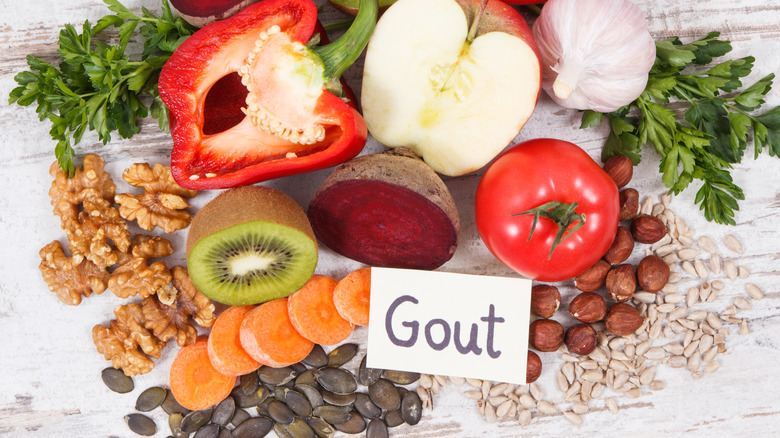 Foods involved in a gout diet