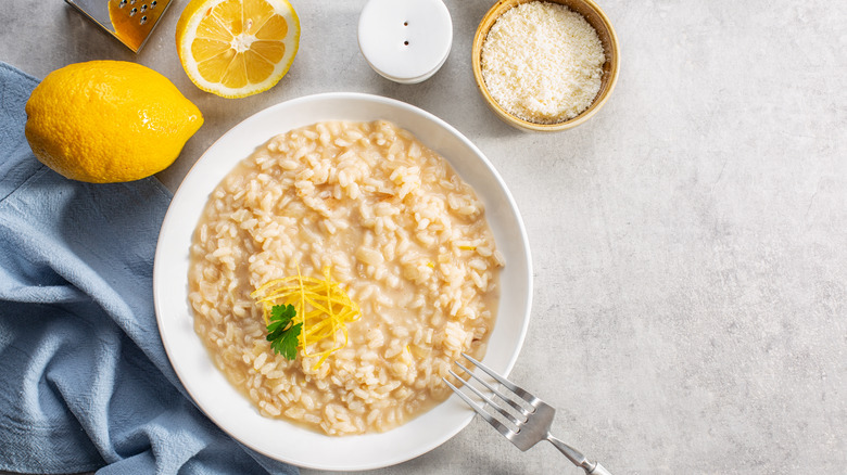 risotto with lemon zest