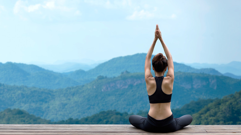 outdoor meditation girl