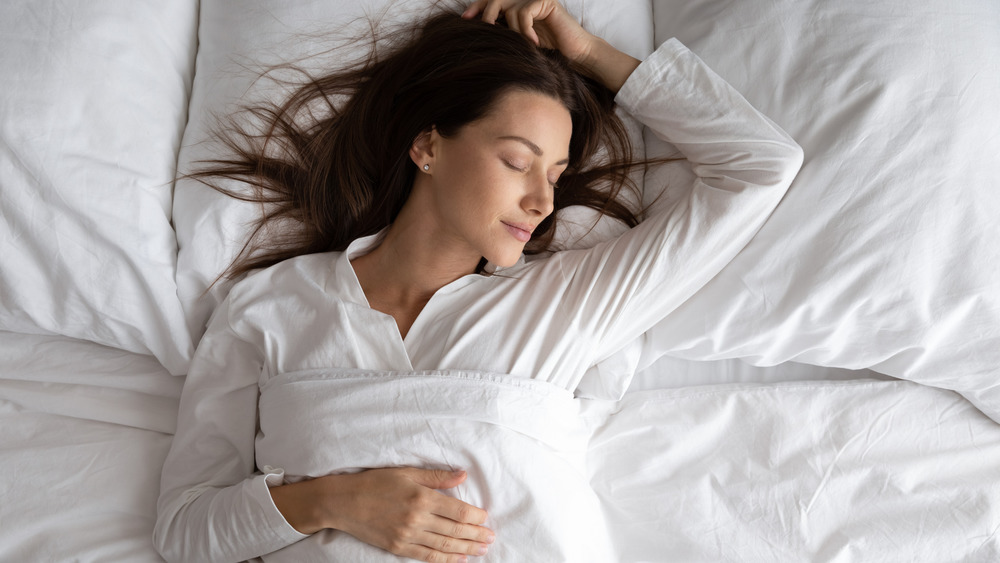 woman sleeping serenely