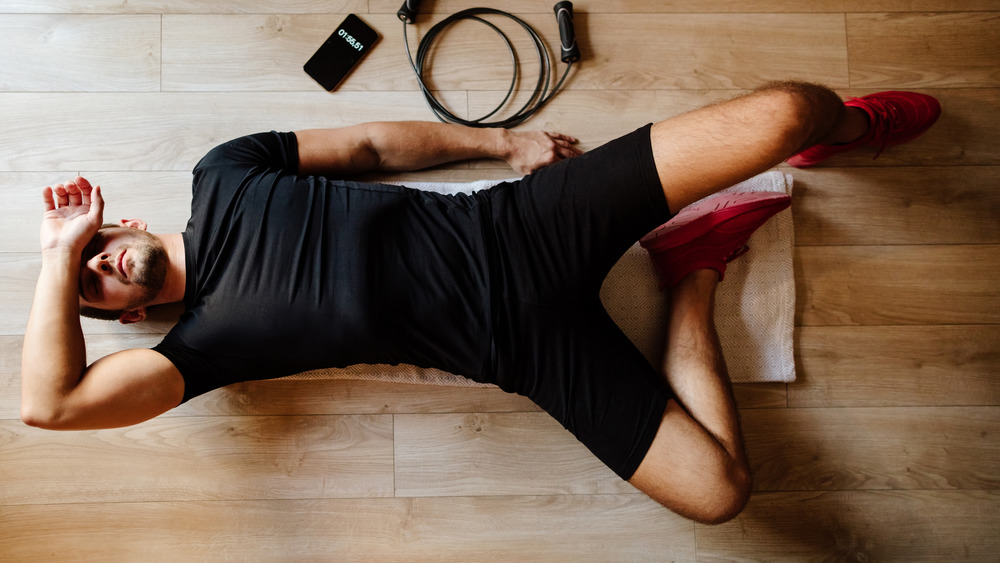 man fatigued from working out