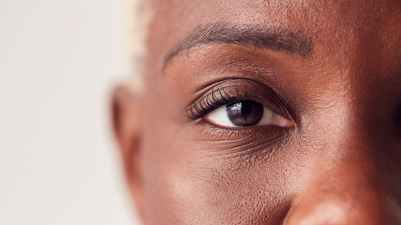 Close up of half of woman's face